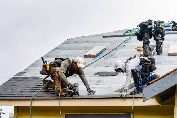 Professional Gutter Installation technician working in Mount Clemens, MI